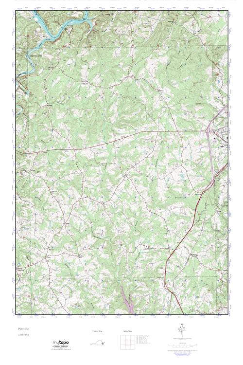 MyTopo Pittsville, Virginia USGS Quad Topo Map
