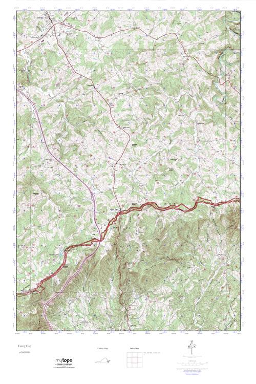 MyTopo Fancy Gap, Virginia USGS Quad Topo Map