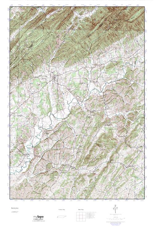 MyTopo Baileyton, Tennessee USGS Quad Topo Map