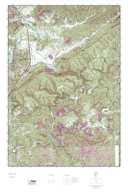 MyTopo Jellico East, Tennessee USGS Quad Topo Map