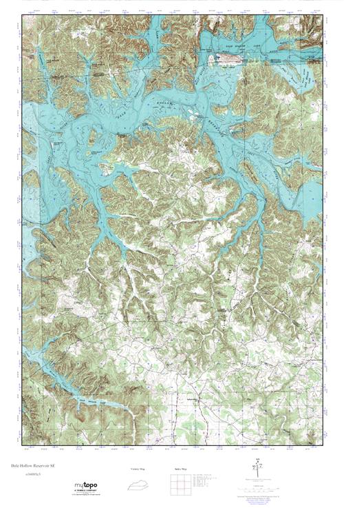 MyTopo Dale Hollow Reservoir SE, Tennessee USGS Quad Topo Map