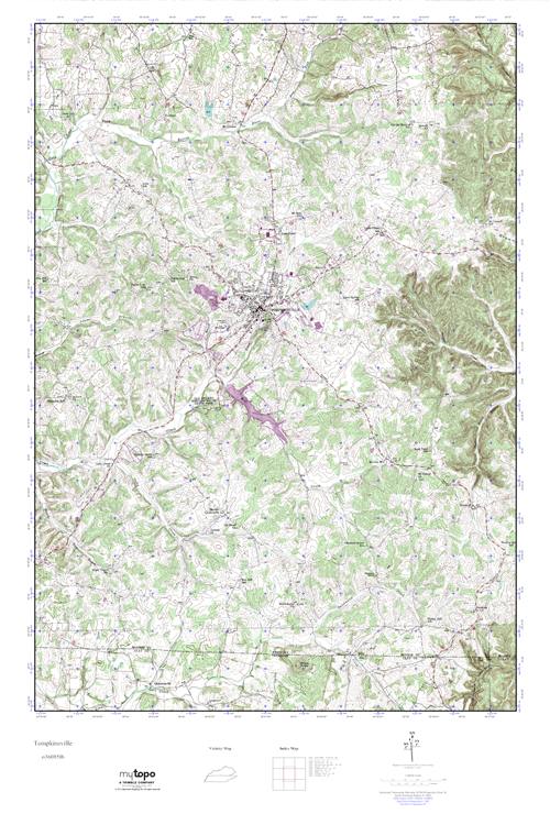 MyTopo Tompkinsville, Kentucky USGS Quad Topo Map