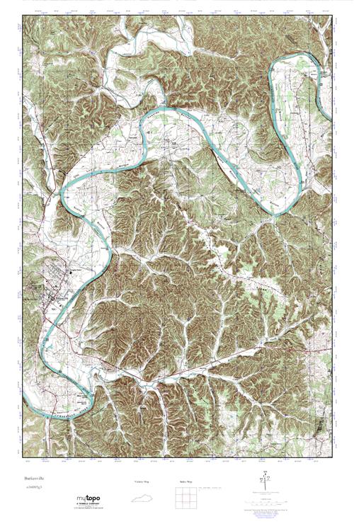 MyTopo Burkesville, Kentucky USGS Quad Topo Map