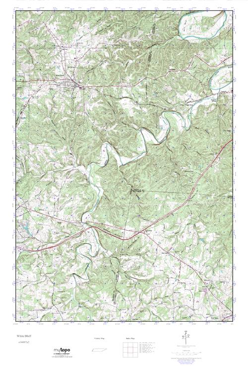 MyTopo White Bluff, Tennessee USGS Quad Topo Map