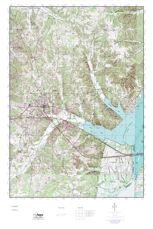 MyTopo Camden, Tennessee USGS Quad Topo Map