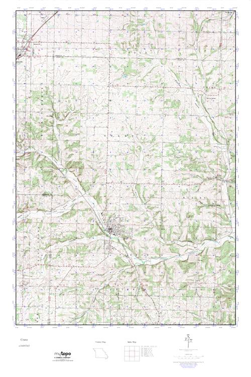 MyTopo Crane, Missouri USGS Quad Topo Map