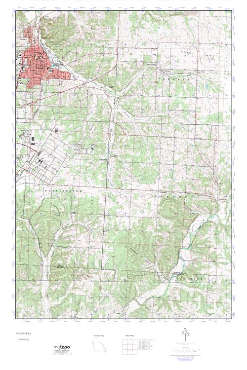 MyTopo Neosho East, Missouri USGS Quad Topo Map