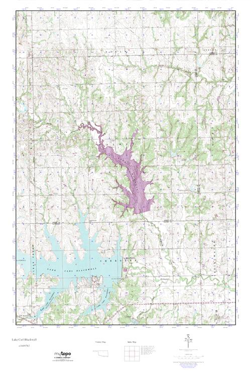 MyTopo Lake Carl Blackwell, Oklahoma USGS Quad Topo Map