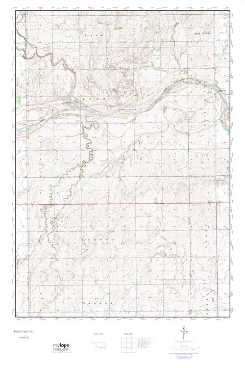 MyTopo Pond Creek NW, Oklahoma USGS Quad Topo Map