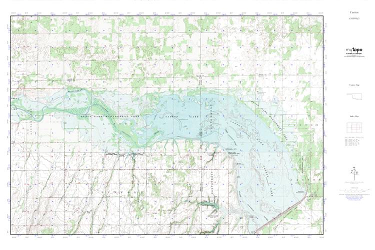 MyTopo Canton, Oklahoma USGS Quad Topo Map