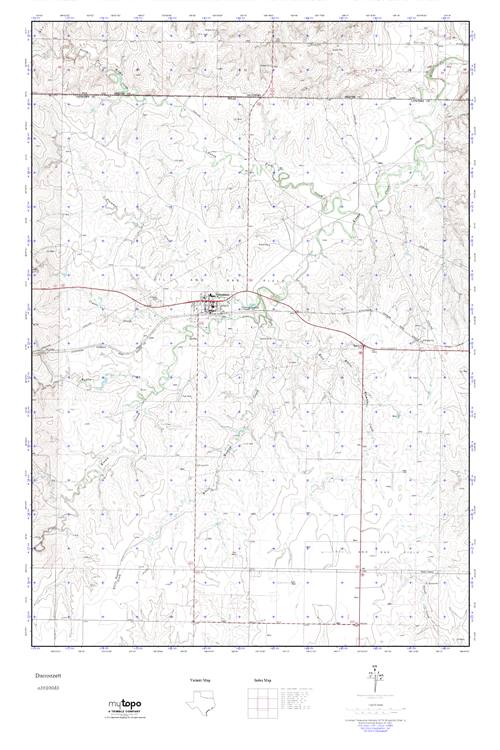 MyTopo Darrouzett, Texas USGS Quad Topo Map