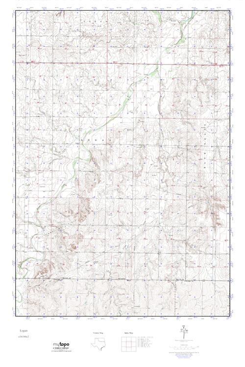 MyTopo Logan, Oklahoma USGS Quad Topo Map
