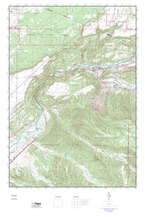 MyTopo Velarde, New Mexico USGS Quad Topo Map