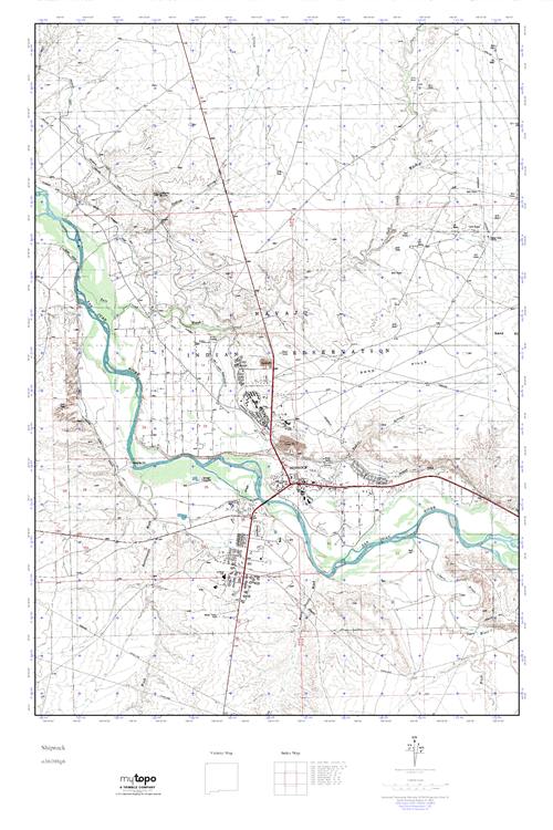 MyTopo Shiprock, New Mexico USGS Quad Topo Map