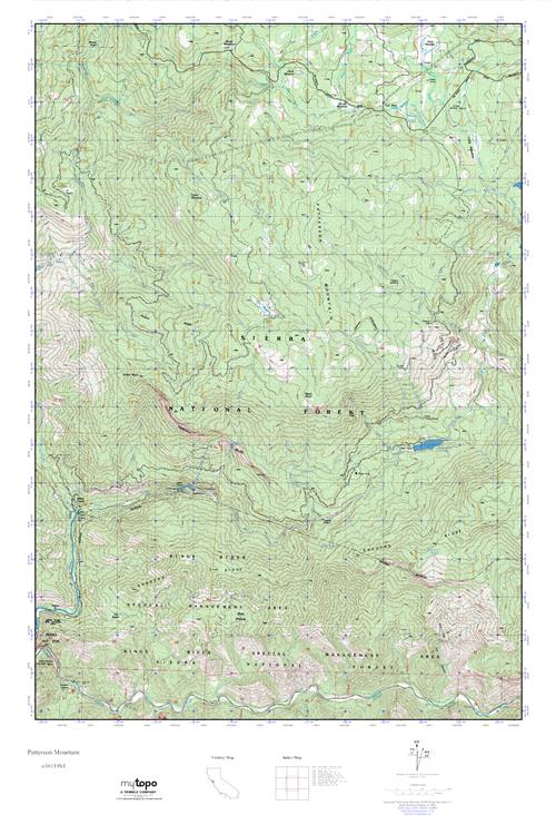 MyTopo Patterson Mountain, California USGS Quad Topo Map