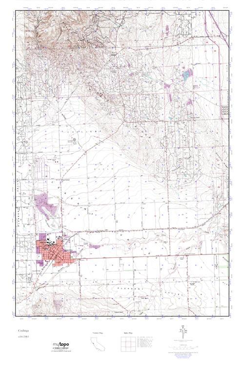 MyTopo Coalinga, California USGS Quad Topo Map
