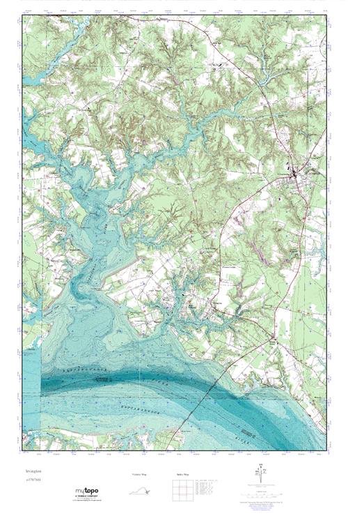 MyTopo Irvington, Virginia USGS Quad Topo Map