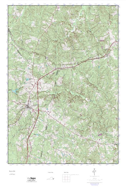 MyTopo Keysville, Virginia USGS Quad Topo Map