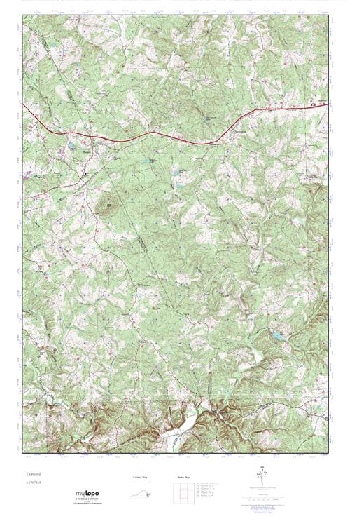 MyTopo Concord, Virginia USGS Quad Topo Map