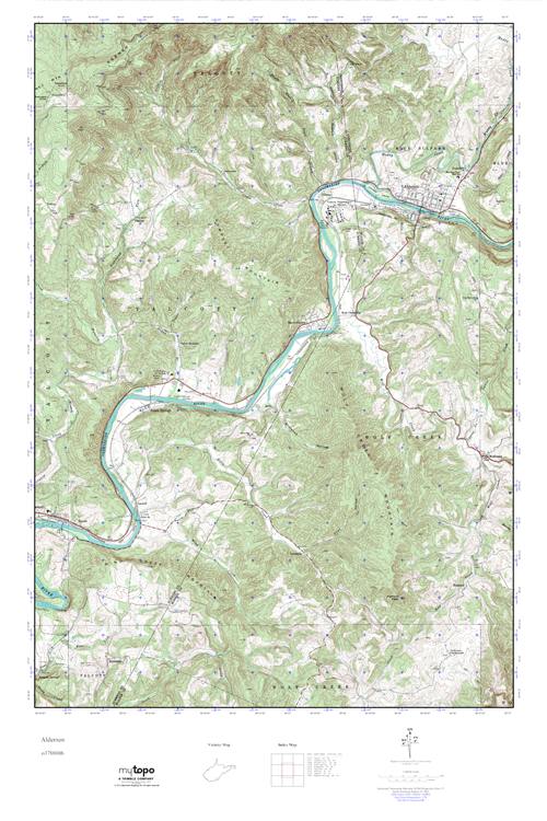 MyTopo Alderson, West Virginia USGS Quad Topo Map