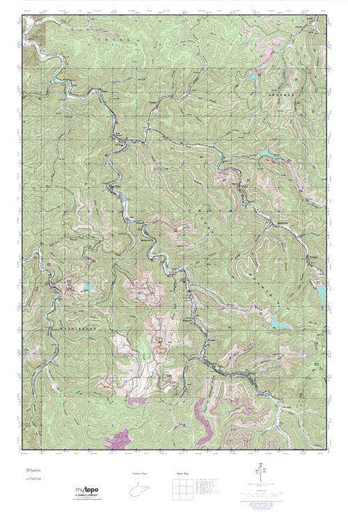 MyTopo Wharton, West Virginia USGS Quad Topo Map