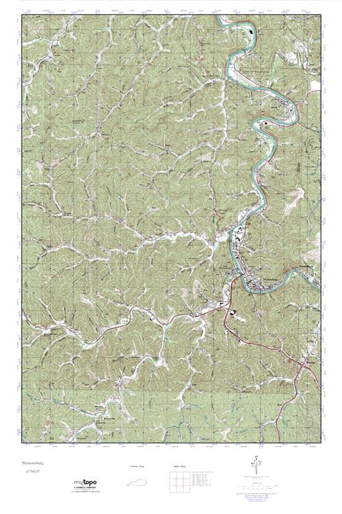 MyTopo Prestonsburg, Kentucky USGS Quad Topo Map