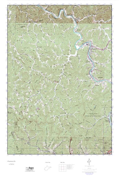 MyTopo Chapmanville, West Virginia USGS Quad Topo Map