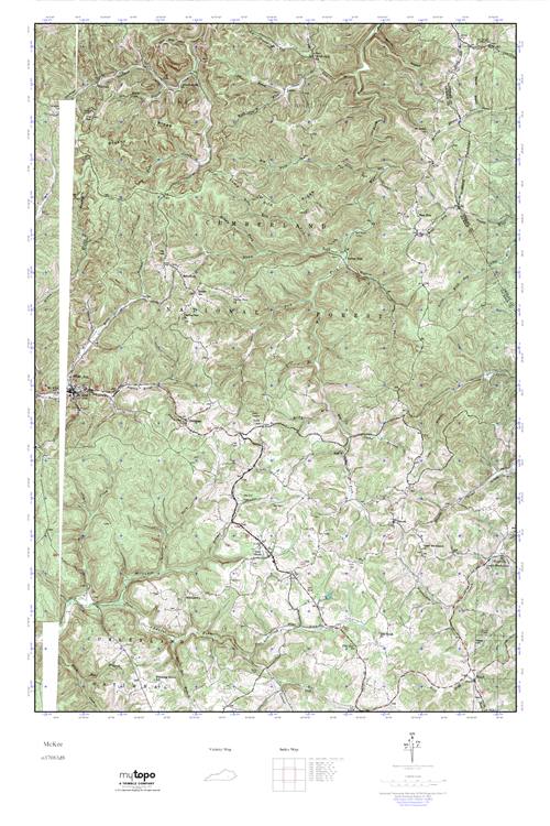 MyTopo McKee, Kentucky USGS Quad Topo Map