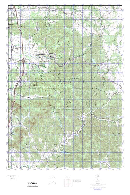 MyTopo Shepherdsville, Kentucky USGS Quad Topo Map