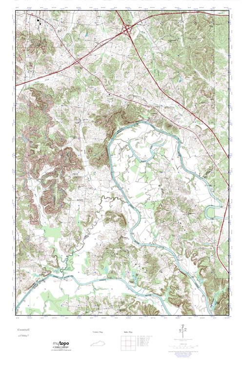 MyTopo Cromwell, Kentucky USGS Quad Topo Map