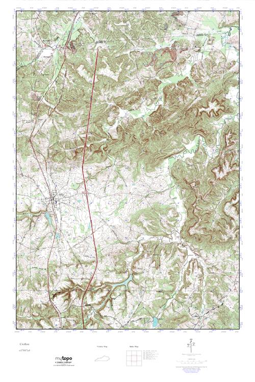 MyTopo Crofton, Kentucky USGS Quad Topo Map
