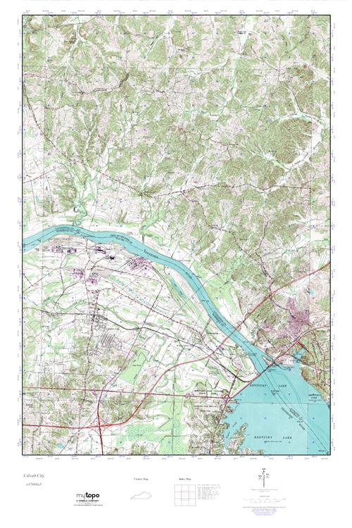 MyTopo Calvert City, Kentucky USGS Quad Topo Map