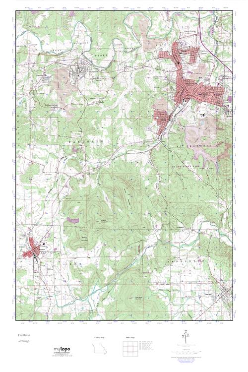 MyTopo Flat River, Missouri USGS Quad Topo Map