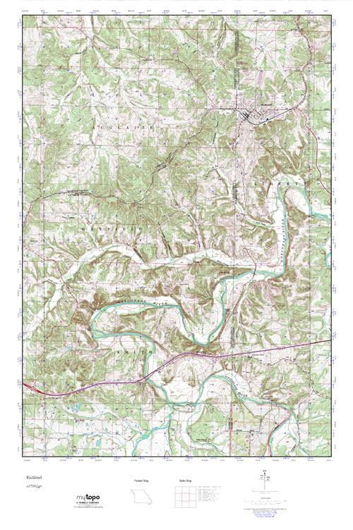 MyTopo Richland, Missouri USGS Quad Topo Map