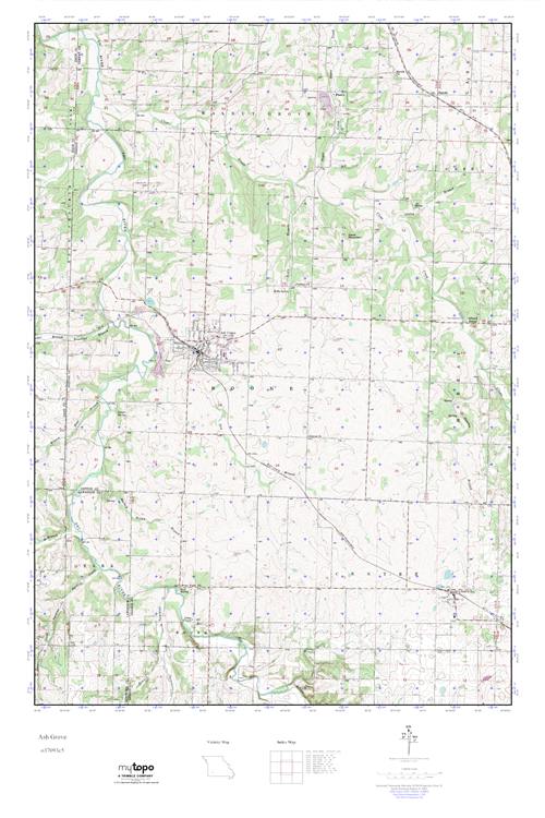 MyTopo Ash Grove, Missouri USGS Quad Topo Map
