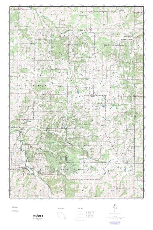 MyTopo Elkland, Missouri USGS Quad Topo Map