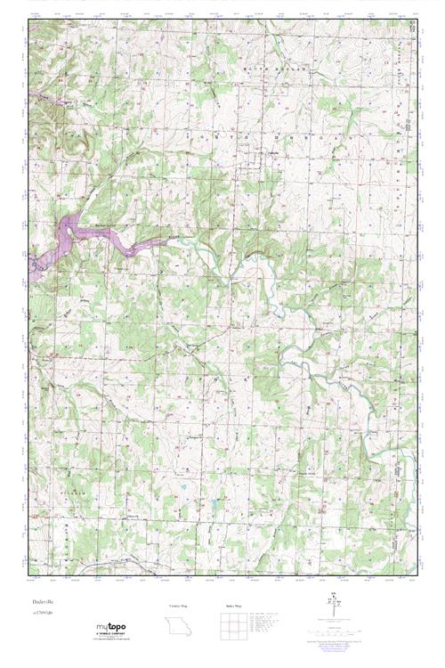 MyTopo Dadeville, Missouri USGS Quad Topo Map