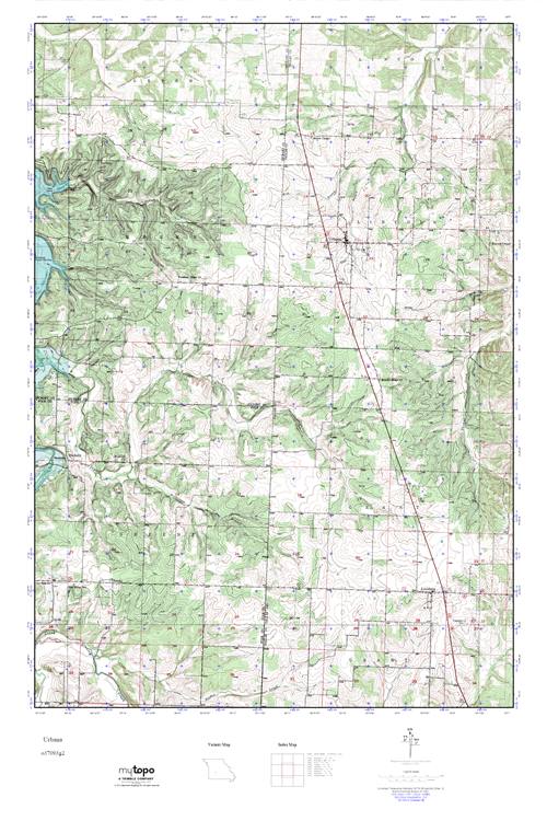MyTopo Urbana, Missouri USGS Quad Topo Map