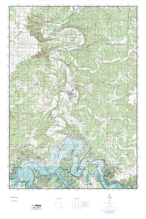 MyTopo Hermitage, Missouri USGS Quad Topo Map