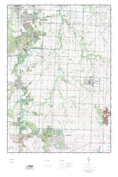 MyTopo Liberal, Missouri USGS Quad Topo Map