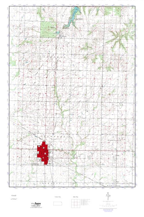 MyTopo Girard, Kansas USGS Quad Topo Map