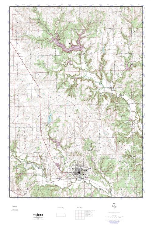 MyTopo Sedan, Kansas USGS Quad Topo Map
