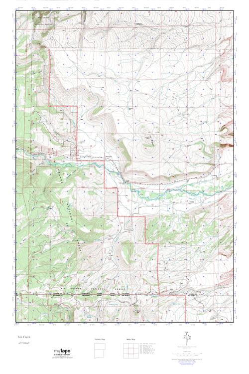 MyTopo Fox Creek, Colorado USGS Quad Topo Map