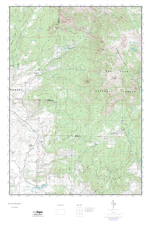 MyTopo Jackson Mountain, Colorado USGS Quad Topo Map