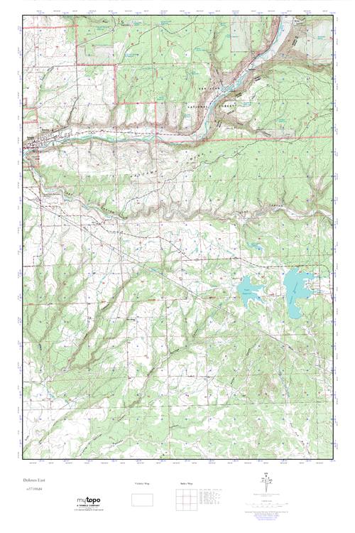 MyTopo Dolores East, Colorado USGS Quad Topo Map