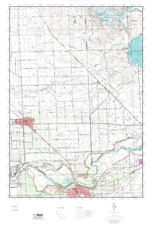 MyTopo Escalon, California USGS Quad Topo Map