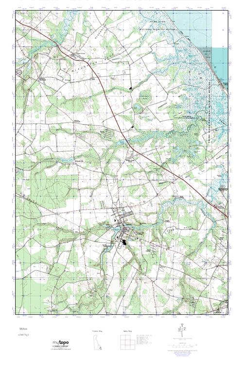MyTopo Milton, Delaware USGS Quad Topo Map