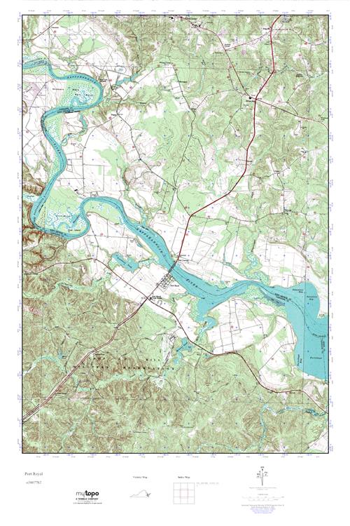 MyTopo Port Royal, Virginia USGS Quad Topo Map