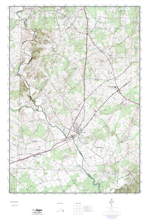 MyTopo Remington, Virginia USGS Quad Topo Map