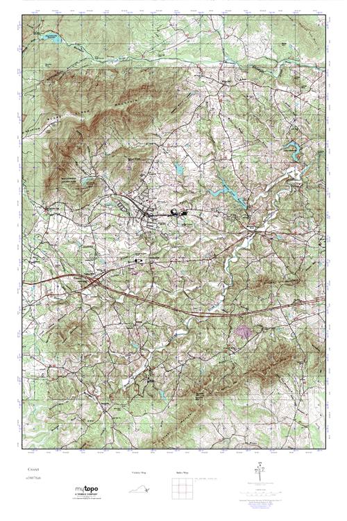 MyTopo Crozet, Virginia USGS Quad Topo Map